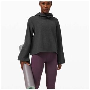 Lululemon Retreat Yourself Pullover Bell Sleeve Textured Cotton Blend Hoodie S